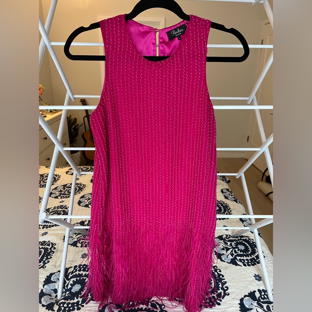 Parker Black pink beaded dress